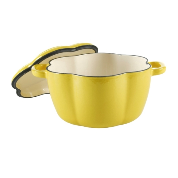 RARE 3 qt.💛 CAST IRON floral shaped DUTCH OVEN new HARD TO FIND pioneer woman - Picture 4 of 4